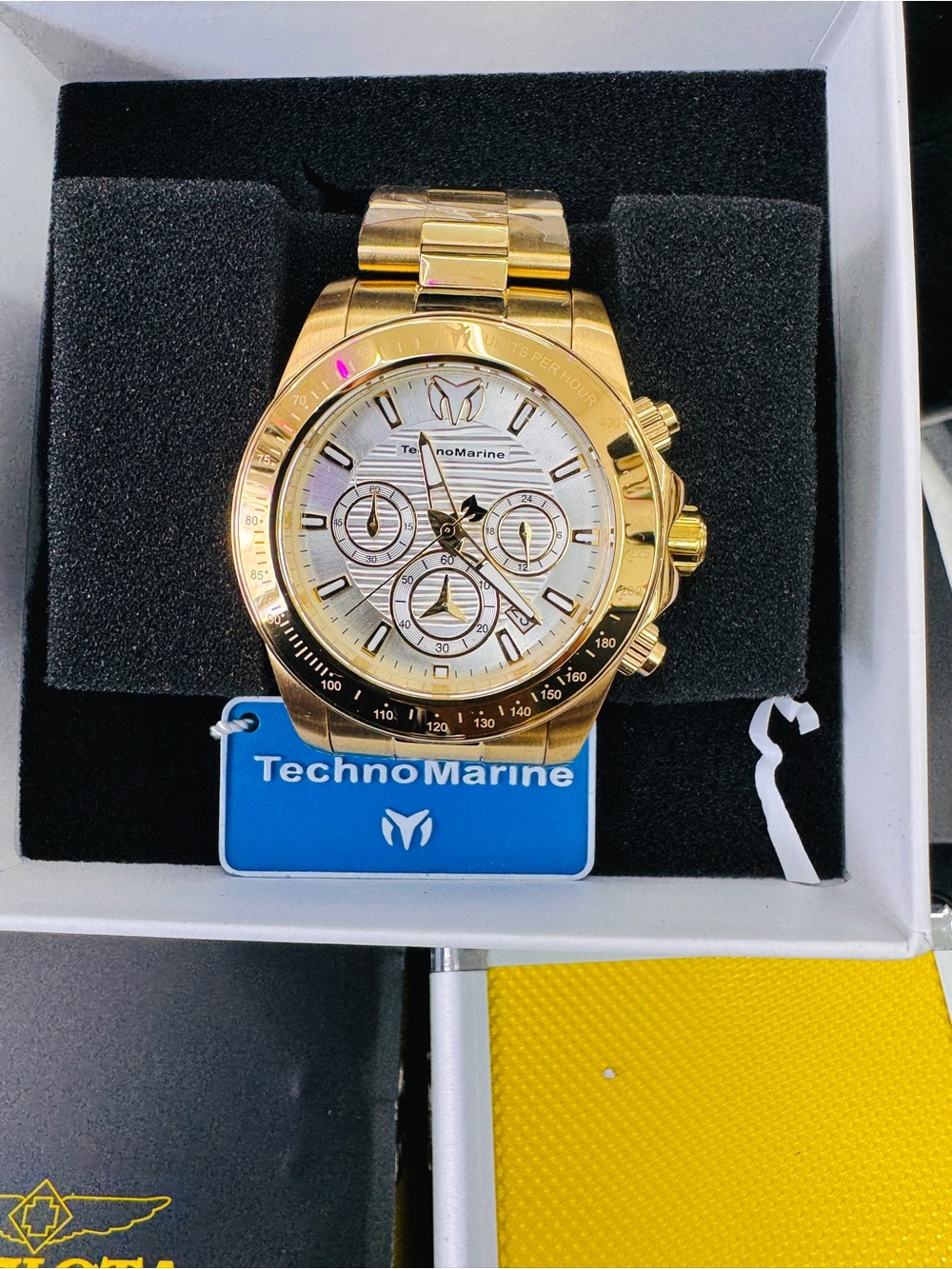 Technomarine Men's Gold-Tone Chronograph Watch with Silver Dial